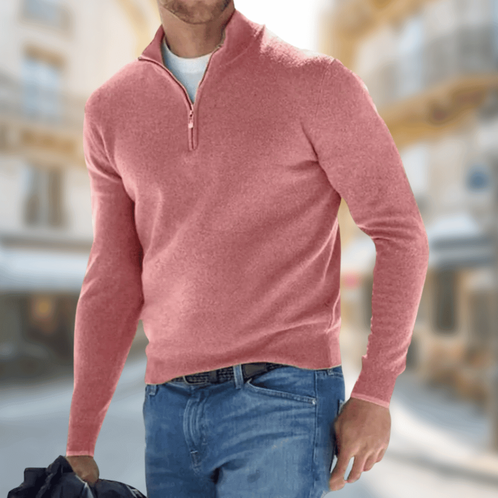Angus - Marled Half-Zip Jumper