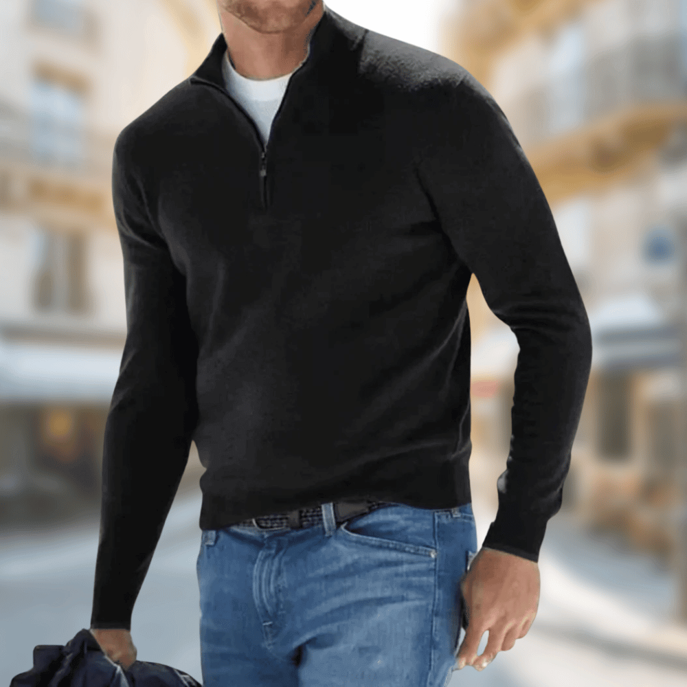 Angus - Marled Half-Zip Jumper