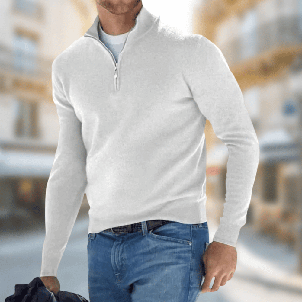 Angus - Marled Half-Zip Jumper