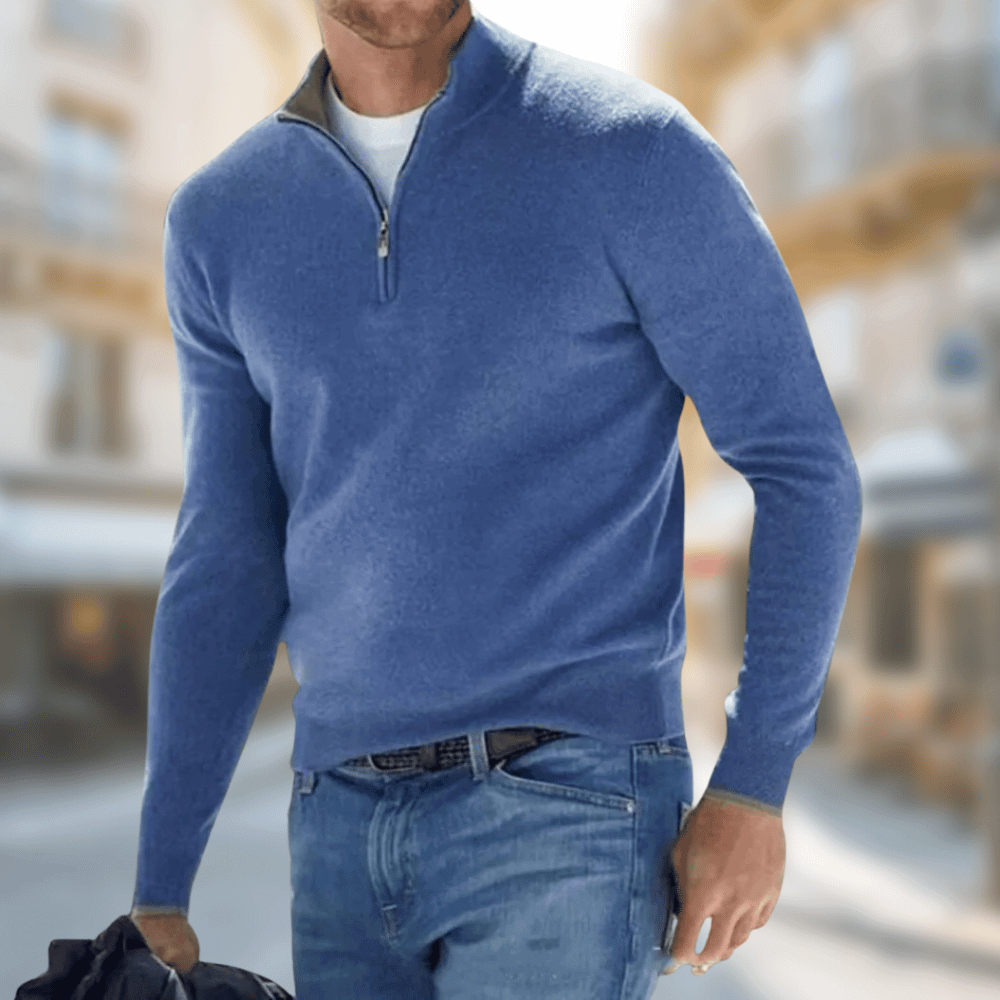 Angus - Marled Half-Zip Jumper