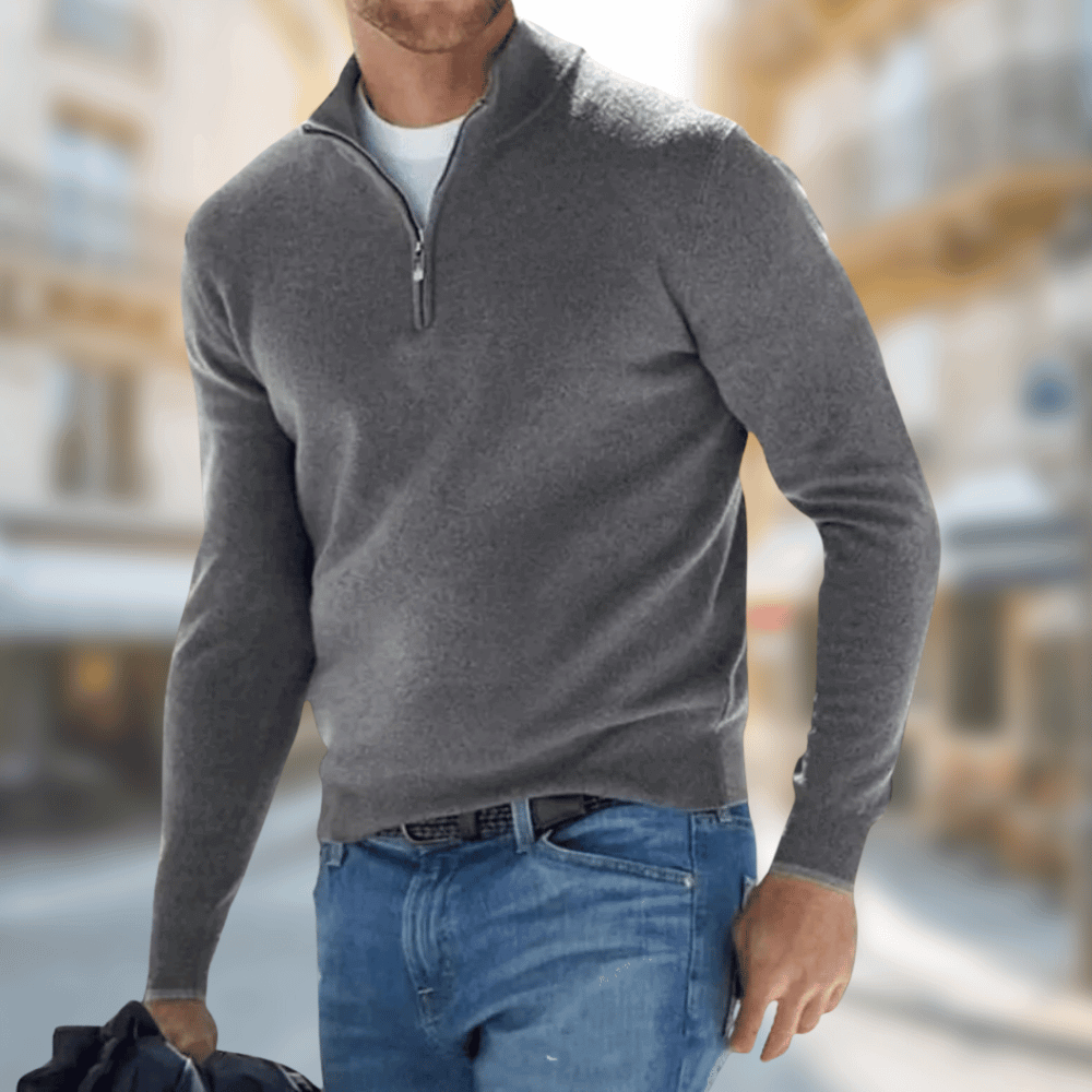 Angus - Marled Half-Zip Jumper
