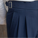 Hubert - Classic High-Waist Buckle Trousers
