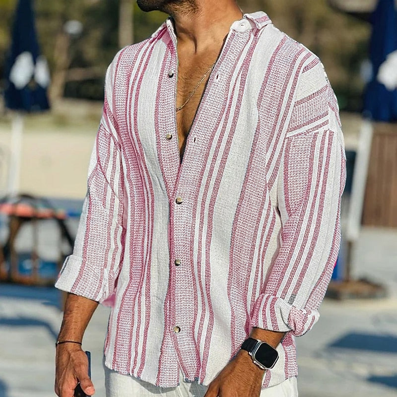 Michael - Striped Linen Shirt