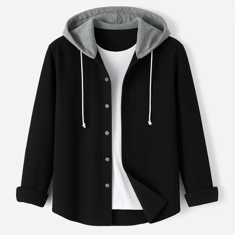 Devon - Corduroy Hooded Shirt