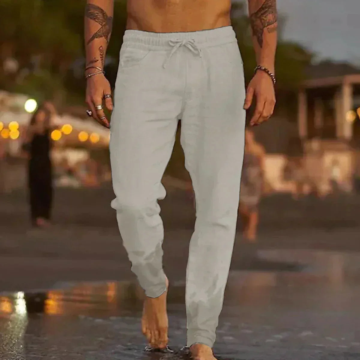 Samuel - Slim Fit Drawstring Trousers
