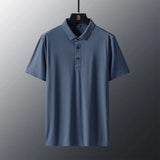 Men's Ice Silk Short Sleeve Polo Shirt | Smooth Breathable Summer Essential