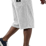 Fletcher - Corduroy Shorts with Embroidery Detail