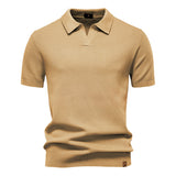 Neil - Textured Knit Polo Shirt