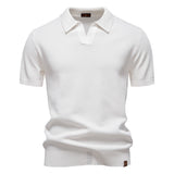 Neil - Textured Knit Polo Shirt