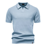 Neil - Textured Knit Polo Shirt