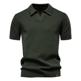Neil - Textured Knit Polo Shirt