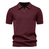 Neil - Textured Knit Polo Shirt