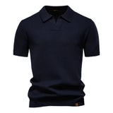 Neil - Textured Knit Polo Shirt