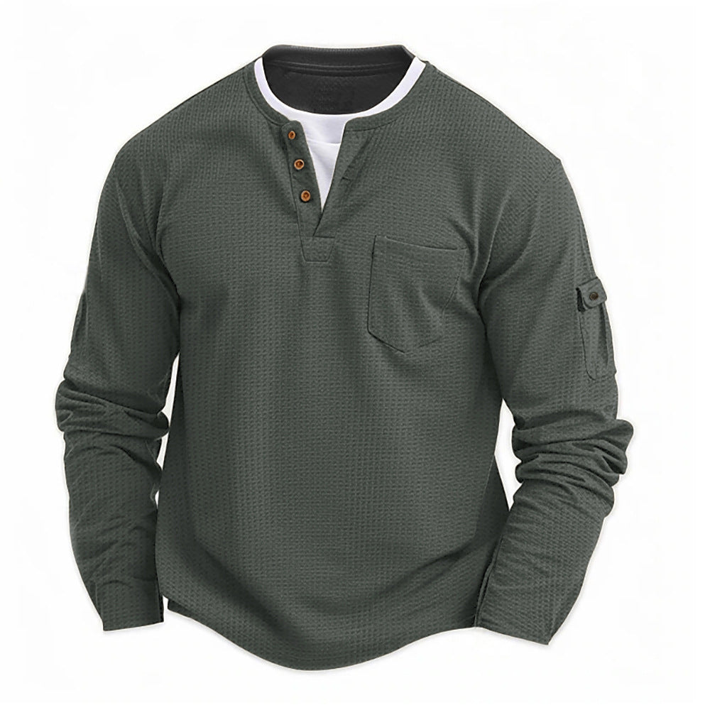 Fraser - Textured Henley Top