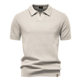 Neil - Textured Knit Polo Shirt