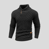 Hector - Basketweave Shawl Collar Jumper