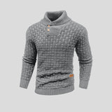 Hector - Basketweave Shawl Collar Jumper