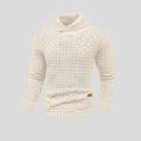 Hector - Basketweave Shawl Collar Jumper