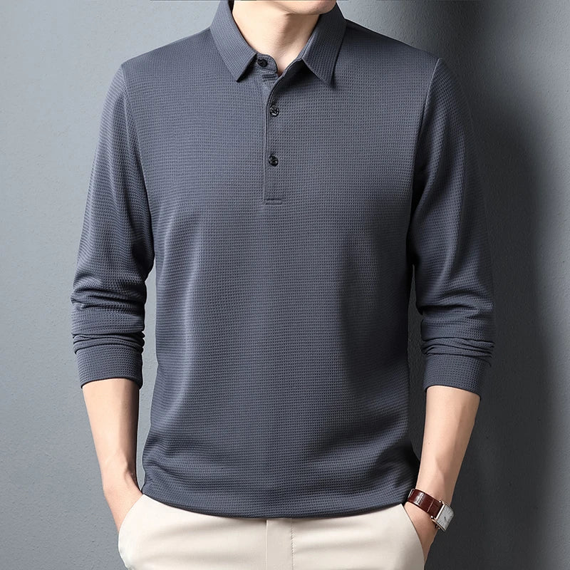 Guthrie - Knit Long Sleeve Polo Shirt