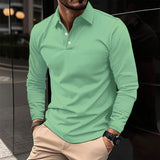 Chadwick - Knit Long Sleeve Polo Shirt
