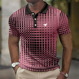 Leander - Modern Geometric Print Polo Shirt