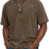 Lucas - Vintage Button T-Shirt for Men