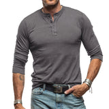 Fulton - Fitted Long Sleeve Henley T-Shirt