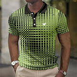 Leander - Modern Geometric Print Polo Shirt