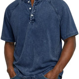 Peter - Vintage Button T-Shirt for Men