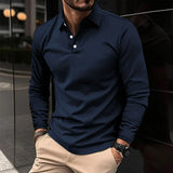 Chadwick - Knit Long Sleeve Polo Shirt