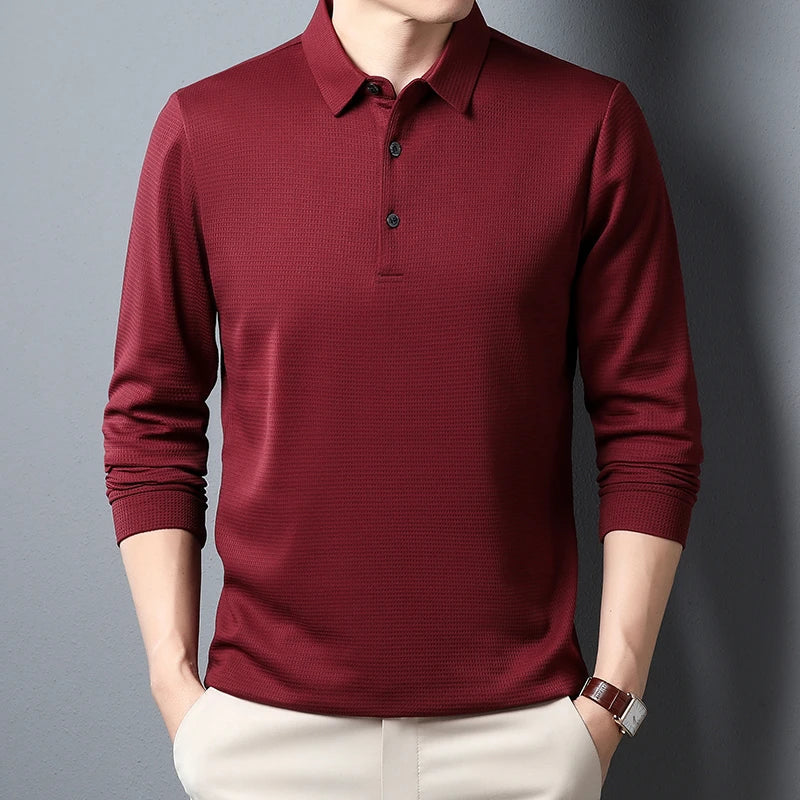 Guthrie - Knit Long Sleeve Polo Shirt
