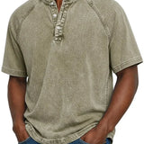 Jasper - Vintage Button T-Shirt for Men