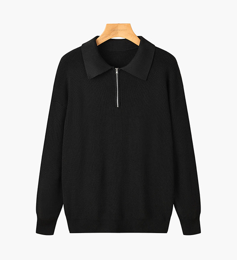 Baxter - Open Collar Polo Jumper