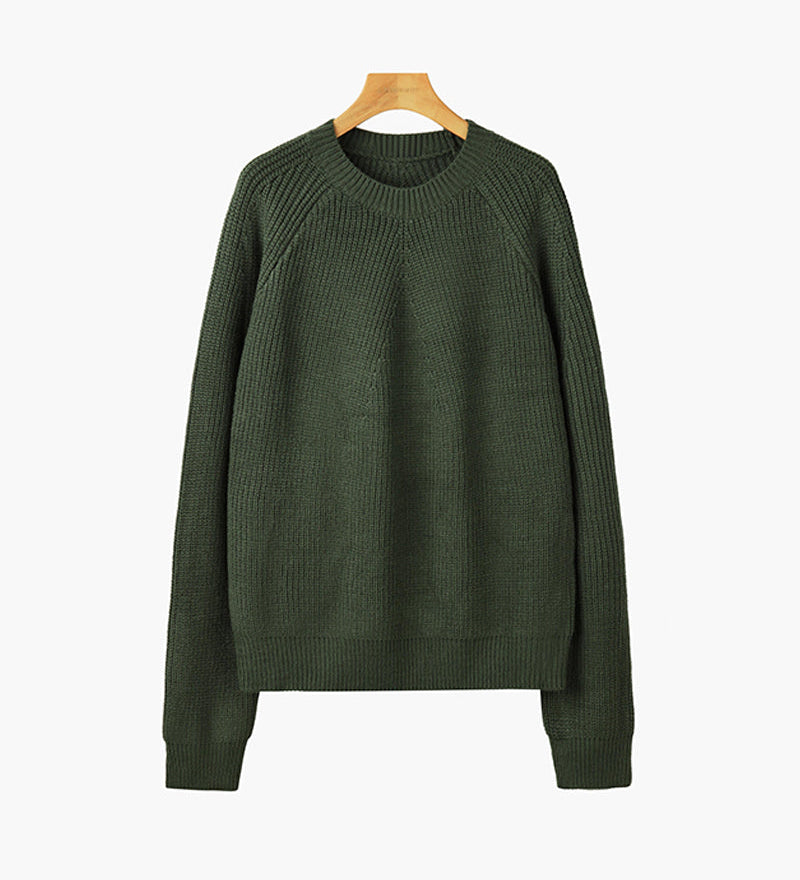 Oswald - Raglan Sleeve Ribbed Jumper