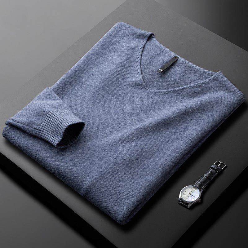 Gideon - Fine Knit V-Neck Jumper
