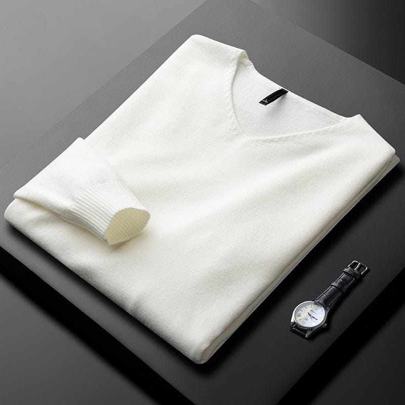 Gideon - Fine Knit V-Neck Jumper