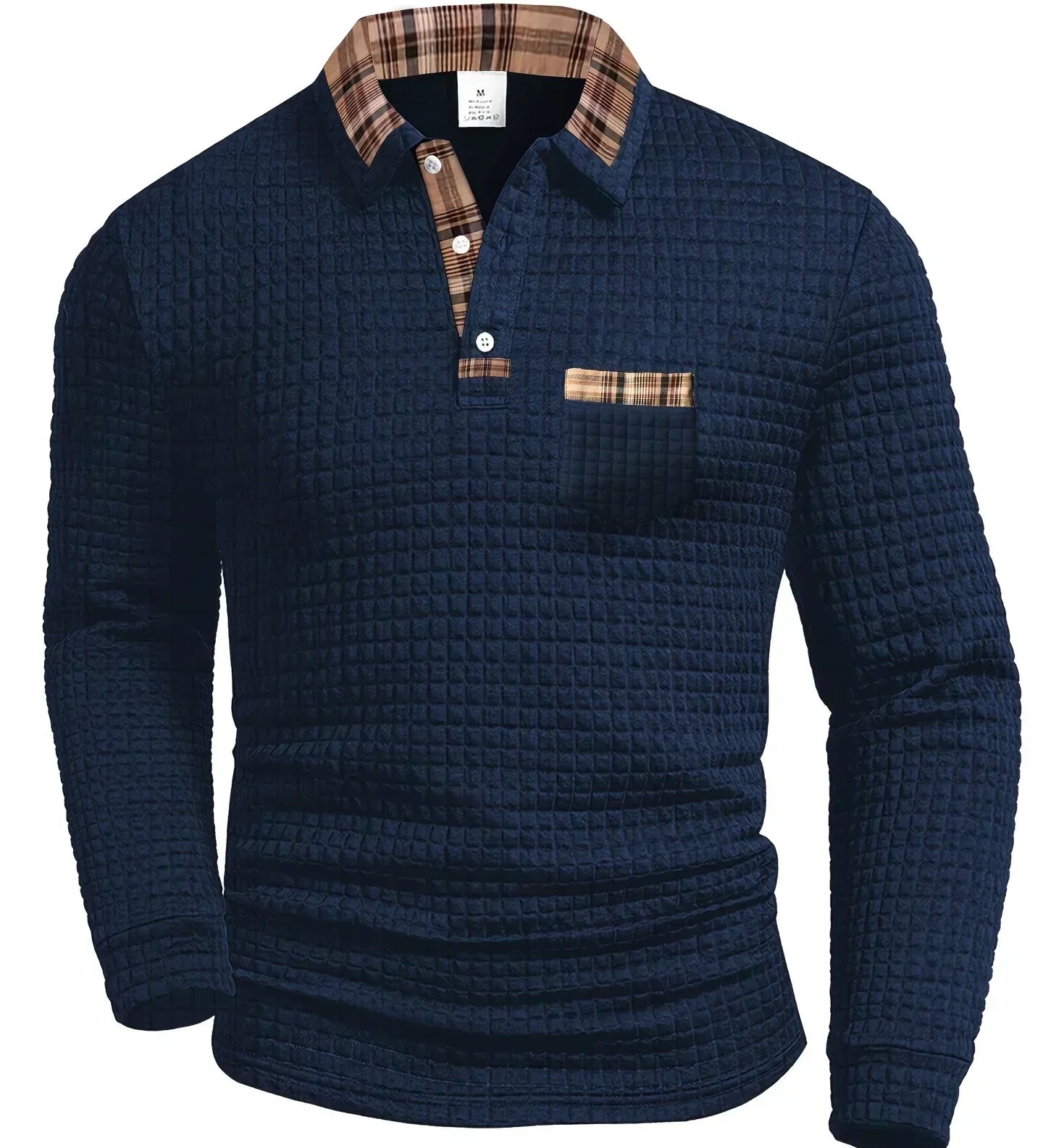Everett - Waffle Knit Shirt-Collar Jumper