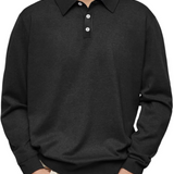 Houston - Ribbed Long Sleeve Polo Shirt
