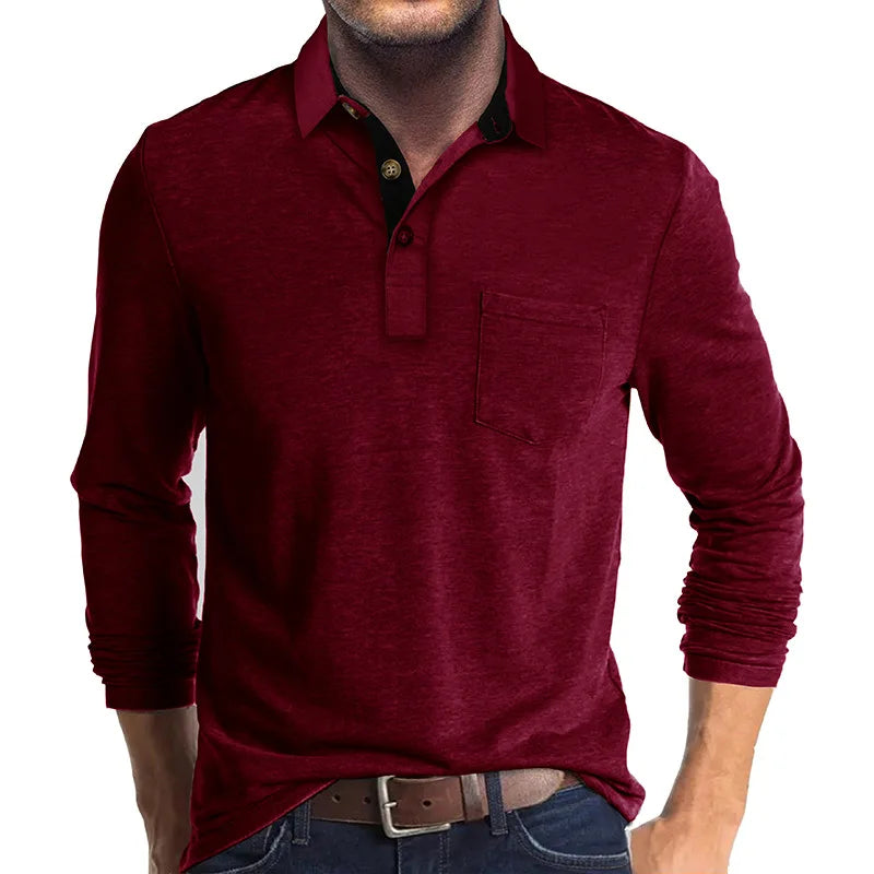 Lewis - Contrast Collar Polo Shirt
