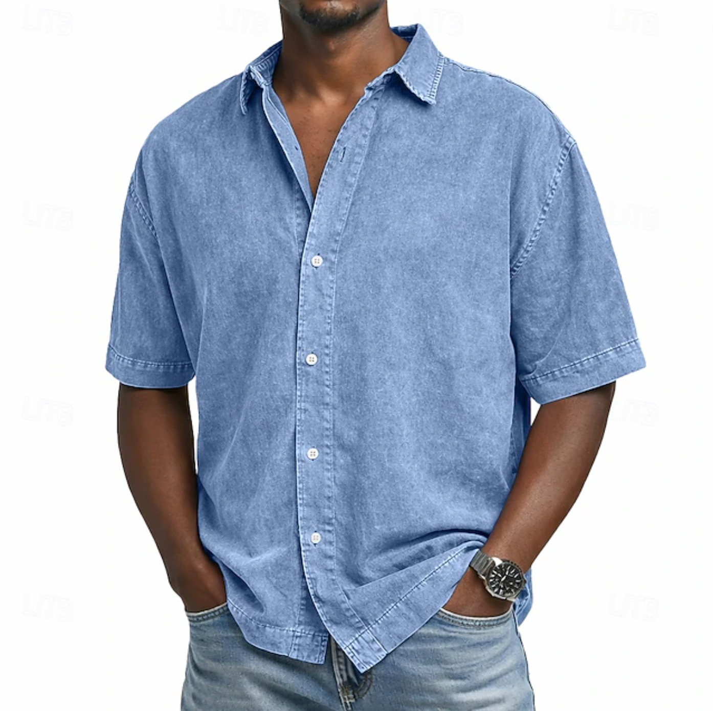 Abel - Acid Wash Cotton Shirt