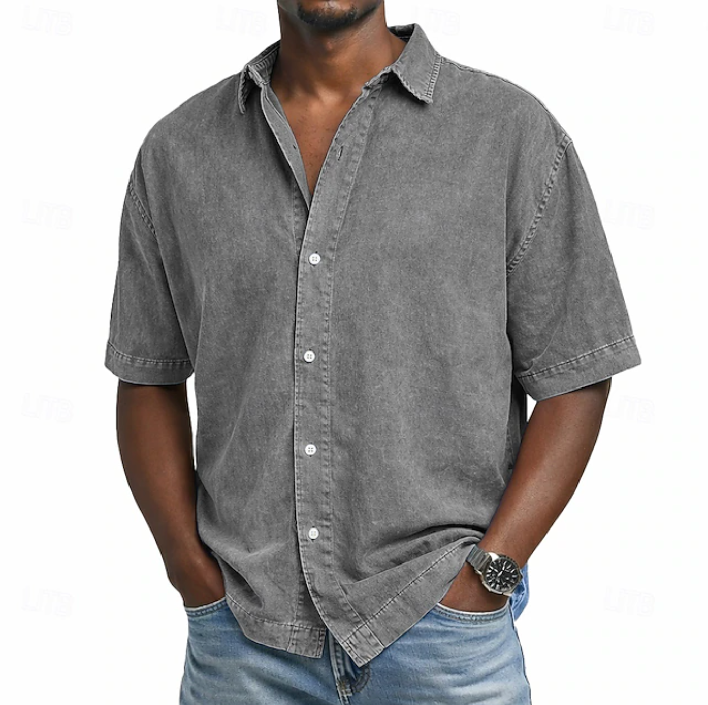 Abel - Acid Wash Cotton Shirt