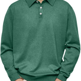 Houston - Ribbed Long Sleeve Polo Shirt