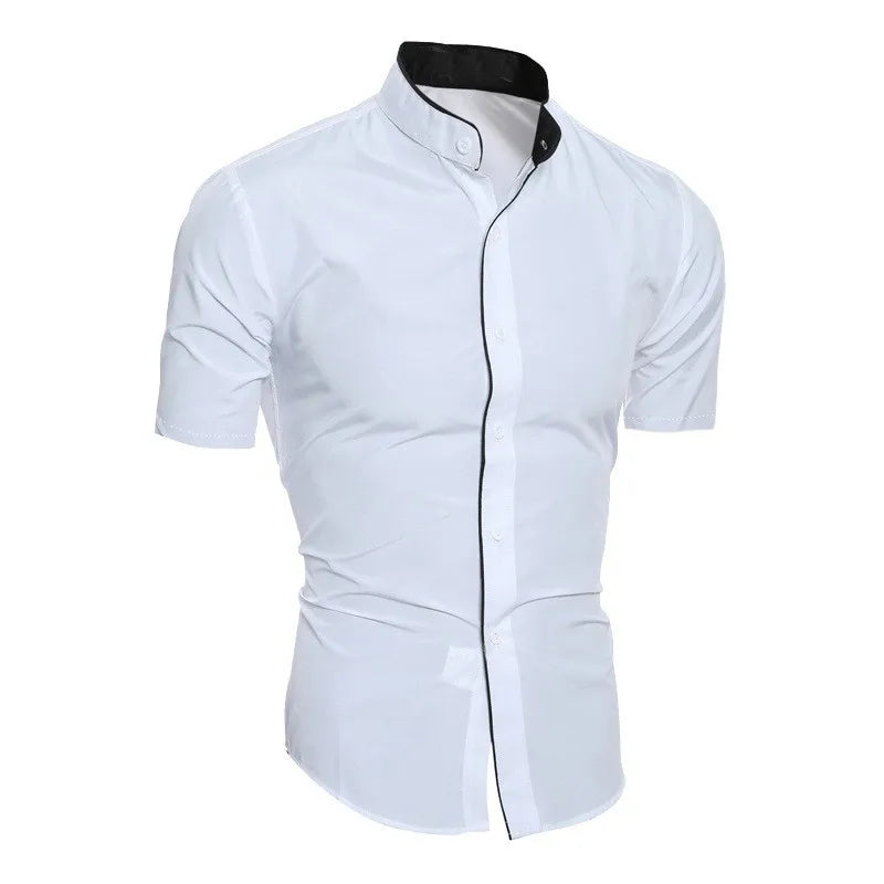Malachi - Short Sleeve High Collar Shirt