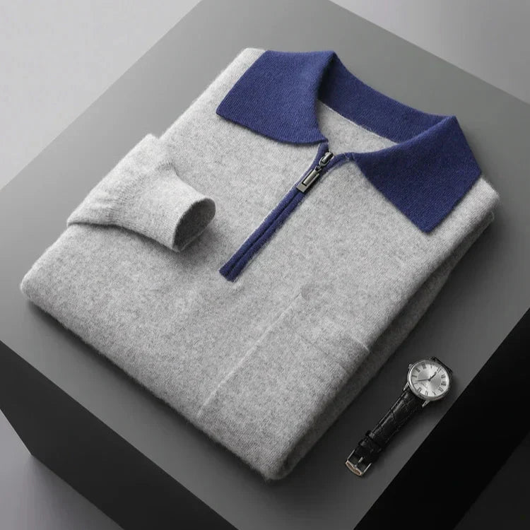 Rafferty - Two-Tone Cashmere Polo