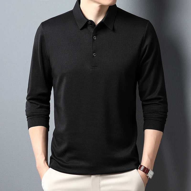 Guthrie - Knit Long Sleeve Polo Shirt