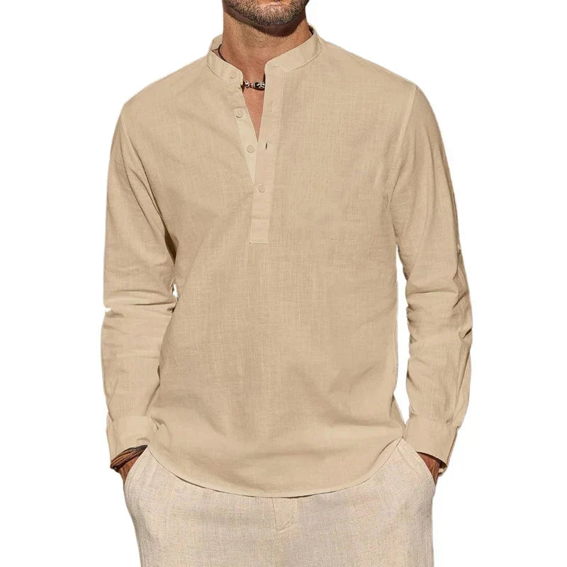 Drew - Cotton Henley Shirt