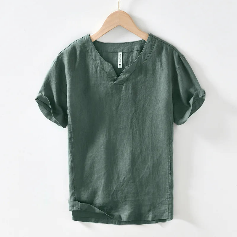Marlow - Short Sleeve Relaxed Fit Linen Shirt