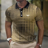 Leander - Modern Geometric Print Polo Shirt