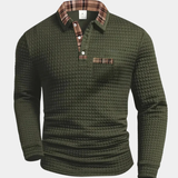 Everett - Waffle Knit Shirt-Collar Jumper