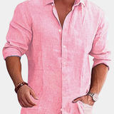 Larkin - Modern Fit Linen Button Shirt